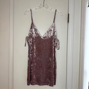 Tobi Velvet Mini Dress Sleeveless Spaghetti Strap Purple Women's M/M